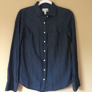J. Crew Button Down Boy Fit Chambray Denim Shirt